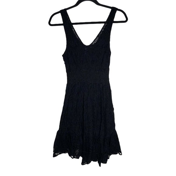 Free People Dress Size Small Sleeveless Jeweled Neckline Black Lace Midi Women's - Picture 2 of 5